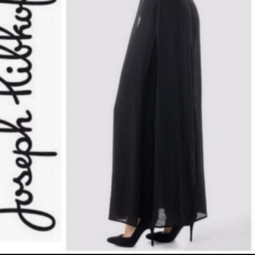 Joseph Ribkoff Wide Leg Sheer Overlay Pants Sz 6